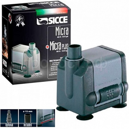 Помпа Micra Plus подъем 85см 600 л/ч 43х57хh52мм/90841/SICCE/Триол