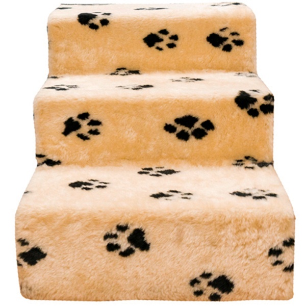 Лестница домик для животных мех лапы на бежевом 39*55*37Н DONBARON