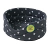 Лежанка овальная стеганая поролоновая хлопок Звездное Небо 52*46*20см/DONBARON
